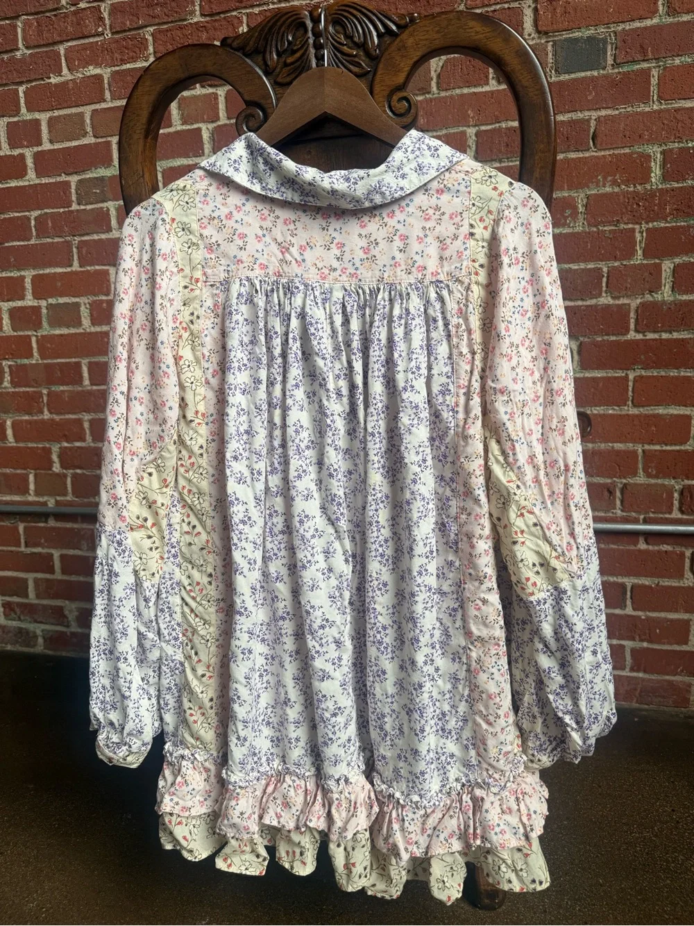 Free People Lost In You Floral Print Ruffled Tunic - Picture 4 of 4